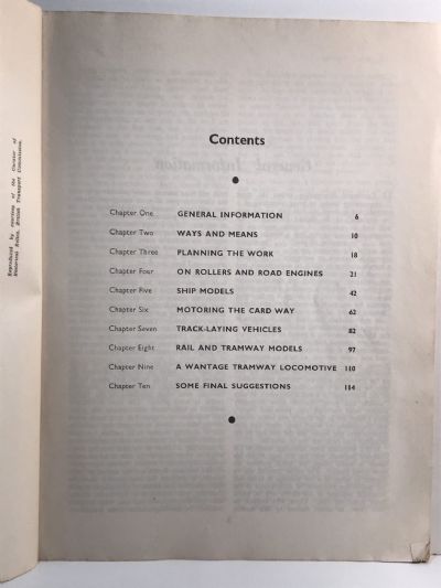 SIMPLE CARDBOARD MODELS