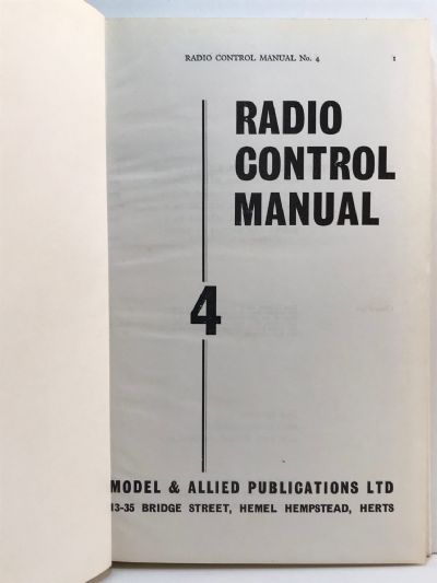 RADIO CONTROL MANUAL NO. 4 1973
