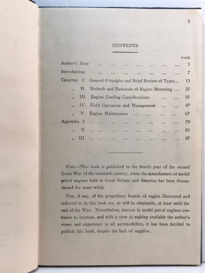 MODEL AIRCRAFT PETROL ENGINES