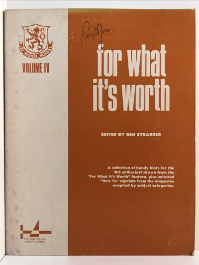 FOR WHAT IT'S WORTH: Volume IV