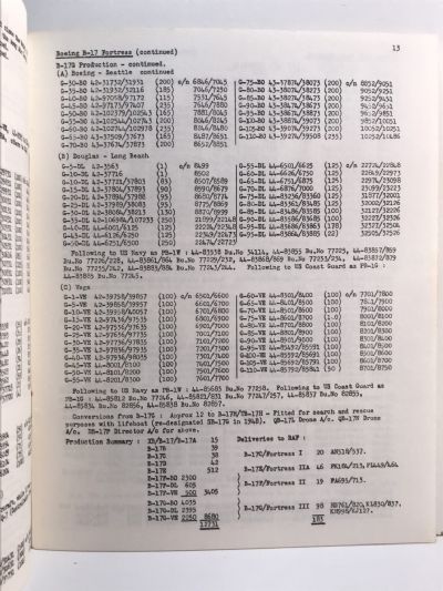 UNITED STATES AIR FORCE SERIALS 1946 TO 1969
