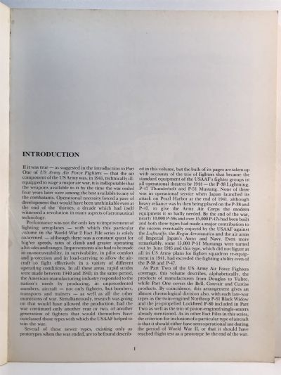 U.S. ARMY AIR FORCE FIGHTERS: Parts 1 and 2