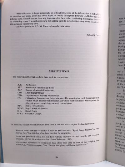 ENCYCLOPEDIA OF U.S. MILITARY AIRCRAFT: World War I Production Program - Vol 1+2