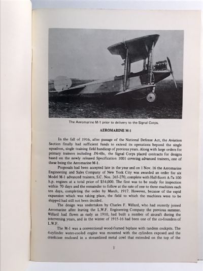 ENCYCLOPEDIA OF U.S. MILITARY AIRCRAFT: 1908 to April 6, 1917 - 4 Vol. set