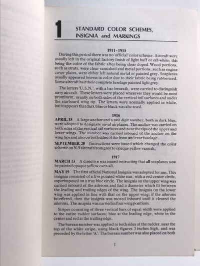 COLOR SCHEMES AND MARKINGS U.S. NAVY AIRCRAFT 1911-1950