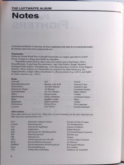 THE LUFTWAFFE ALBUM: Bomber and Fighter Aircraft of the German Air Force 1933-1945