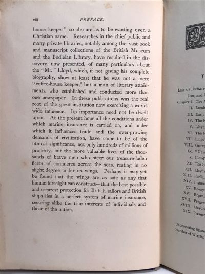 THE HISTORY OF LLOYD'S And of Marine Insurance in Great Britain