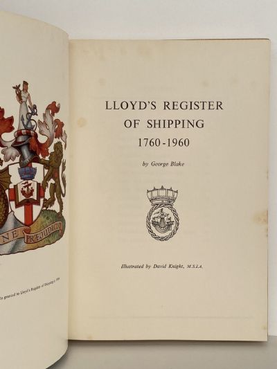 LLOYD'S REGISTER OF SHIPPING 1760 - 1960
