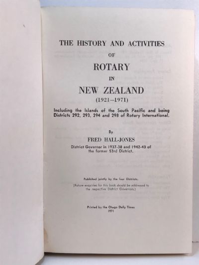 ROTARY IN NEW ZEALAND (1921-71)