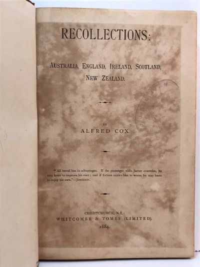 RECOLLECTIONS: Australia, England, Ireland, Scotland, New Zealand