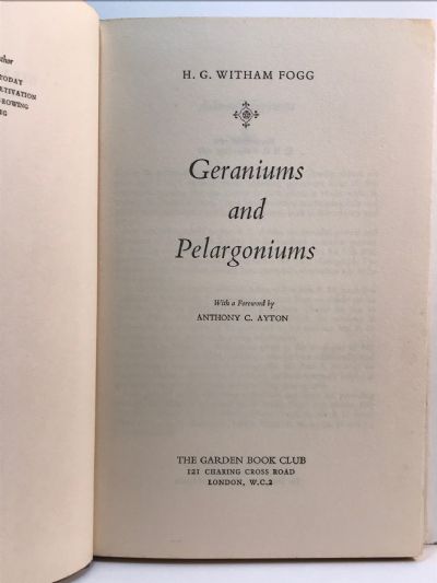 GERANIUMS AND PELARGONIUMS