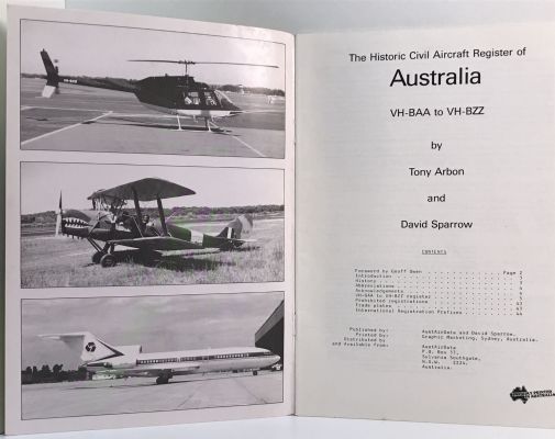 The Historic Civil Aircraft Register of Australia (VH-BAA to VH-BZZ)