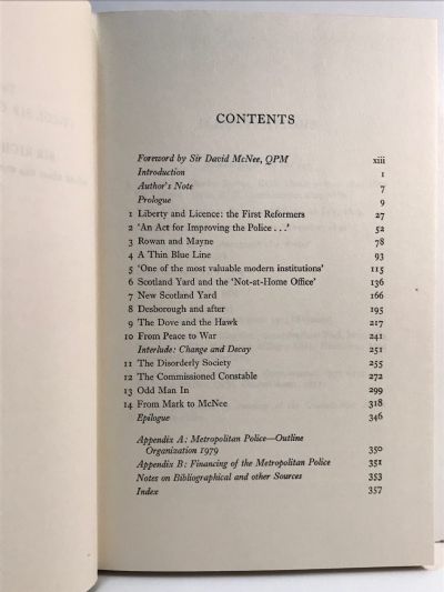 THE QUEEN'S PEACE: The Origins and Development of The Metropolitan Police 1829-1979