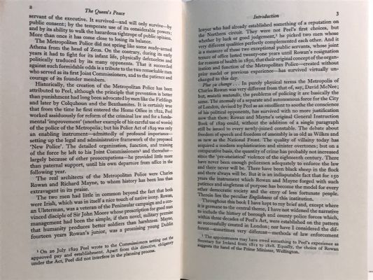 THE QUEEN'S PEACE: The Origins and Development of The Metropolitan Police 1829-1979