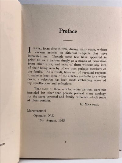 RECOLLECTIONS AND REFLECTIONS: Of an old New Zealander
