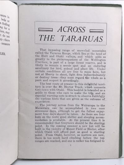 ACROSS THE TARARUAS AND BEAUTIFUL OTAKI