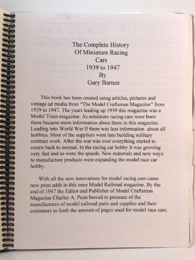 THE COMPLETE HISTORY OF MINIATURE RACING CARS: 1939 to 1947 - Volumes I + 2