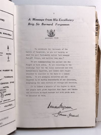 THE BATTLE OF RANGIRIRI: Centenary 1863-1963 Souvenir Programme