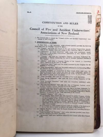 NEW ZEALAND FIRE: General Memoranda
