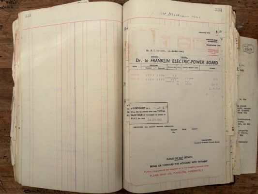 OLD FARM LEDGER BOOK 1925 - 1950s
