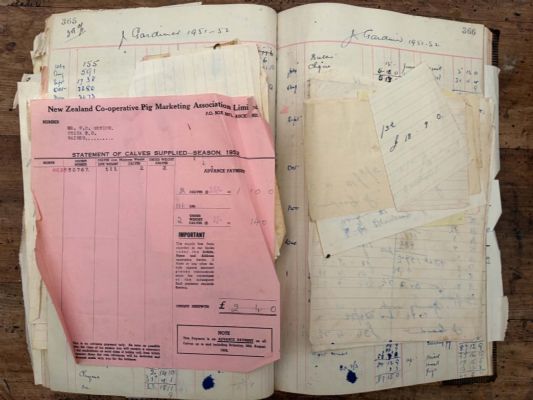 OLD FARM LEDGER BOOK 1925 - 1950s