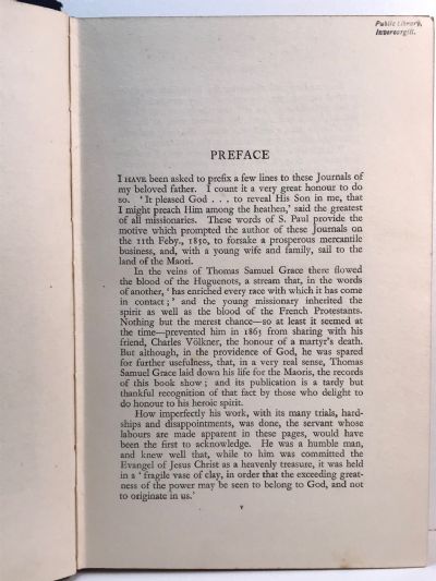 A PIONEER MISSIONARY AMONG THE MAORIS 1850-1879: Being Letters and Journals of Thomas Samuel Grace