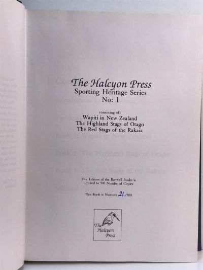 THE BANWELL BOOKS: Wapiti in New Zealand / The Highland Stags of Otago / The Red Stags of the Rakaia