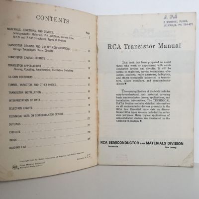 RCA Transistor Manual: including Silicon Rectifiers and Diodes