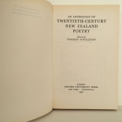 An Anthology of Twentieth Century NEW ZEALAND POETRY