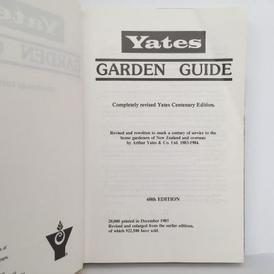 YATES GARDEN GUIDE : 60th Edition 1983