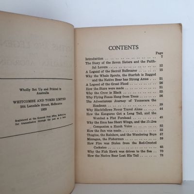 SOME MYTHS AND LEGENDS of the Australian Aborigines