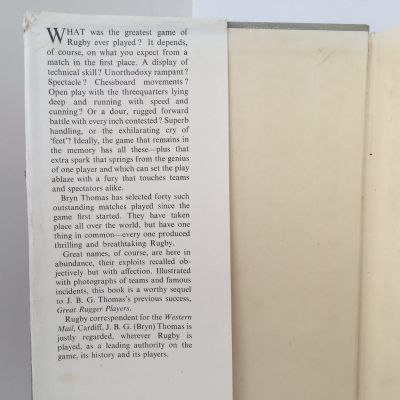 GREAT RUGGER MATCHES: 41 Historic Matches from 1871 to 1958