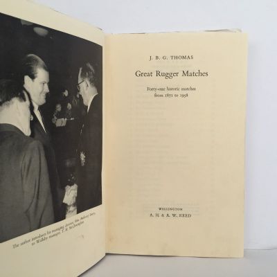 GREAT RUGGER MATCHES: 41 Historic Matches from 1871 to 1958