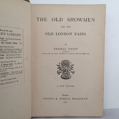 The Old Showmen and the Old London Fairs