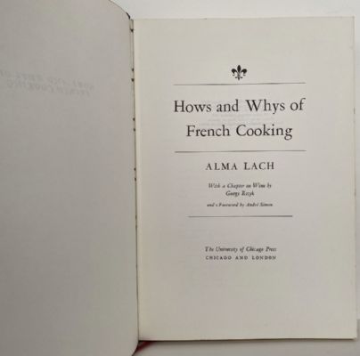 HOWS AND WHYS OF FRENCH COOKING