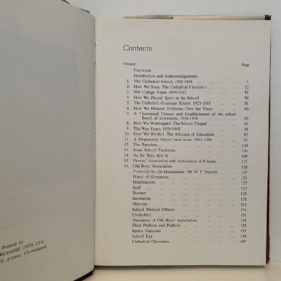 EX CATHEDRA: A History of the Cathedral School of Christchurch,New Zealand 1881 - 1981