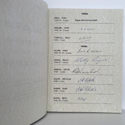 THE IMMORTALS The Book of All Black Test Players  LIMITED EDITION