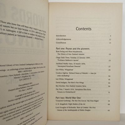 WORDS ON WINGS: An Anthology of New Zealanders in Flight