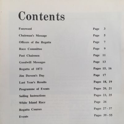 Anniversary Day Regatta 1973