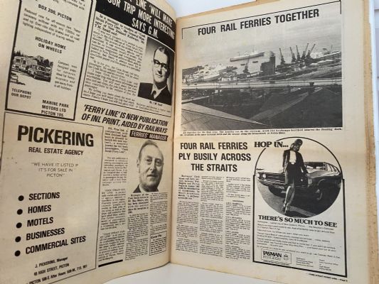 OLD NEWSPAPER: Cook Strait Ferry Line - Passenger's Newspaper February 1975