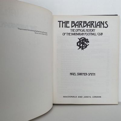 THE BARBARIANS: The Official History of The Barbarian Football Club