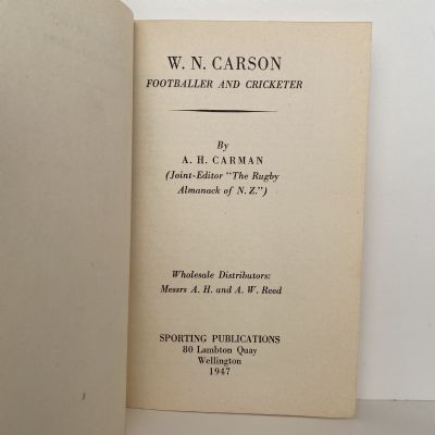 W.N. CARSON: Footballer & Cricketer