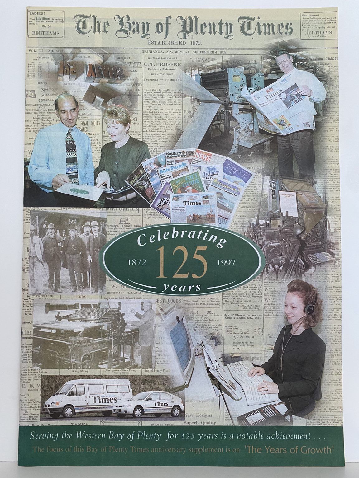 OLD NEWSPAPER: Bay of Plenty Times - Celebrating 125 Years 1887-1997