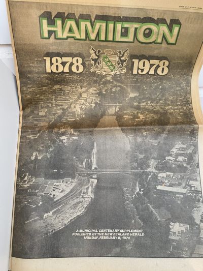 OLD NEWSPAPER: New Zealand Herald Supplement 1978 - HAMILTON 100th Anniversary