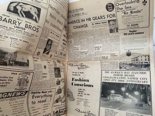 OLD NEWSPAPER: The Daily Telegraph 1974 - 100th Anniversary Napier City Council