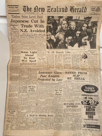 OLD NEWSPAPER: The New Zealand Herald - Vietnam War 10 March 1972