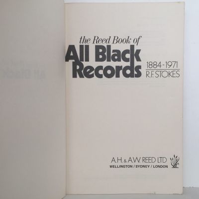 The Reed Book of ALL BLACK RECORDS 1884-1971