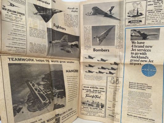OLD NEWSPAPER: The New Zealand Herald - AIR PAGEANT - Official Opening Auckland Airport 1966