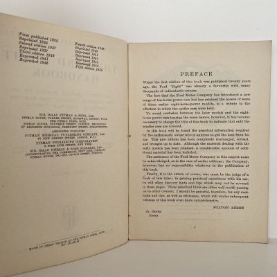 THE FORD EIGHT HANDBOOK: Models Anglia / Eight / Popular / Tudor 1935