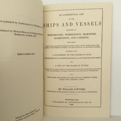 LIST OF THE CUMBERLAND SHIPPING: Corrected Up To February 1840